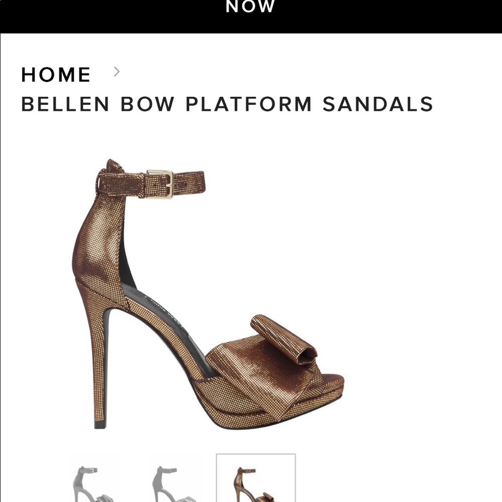 Bow strappy heels